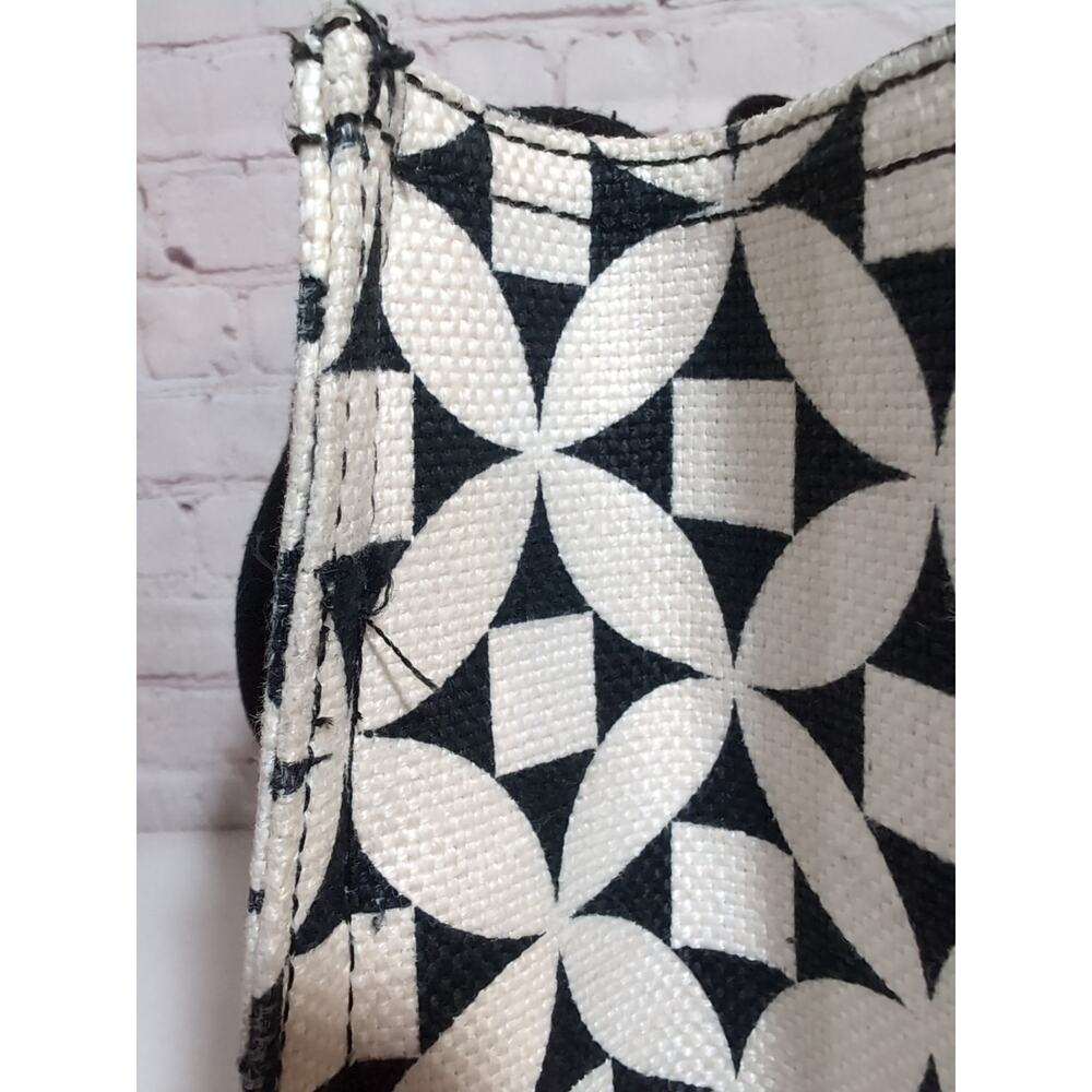 Spartina 459 Kiawah Market Tote Black Ivory Cotton Canvas Discontinued - Picture 13 of 16